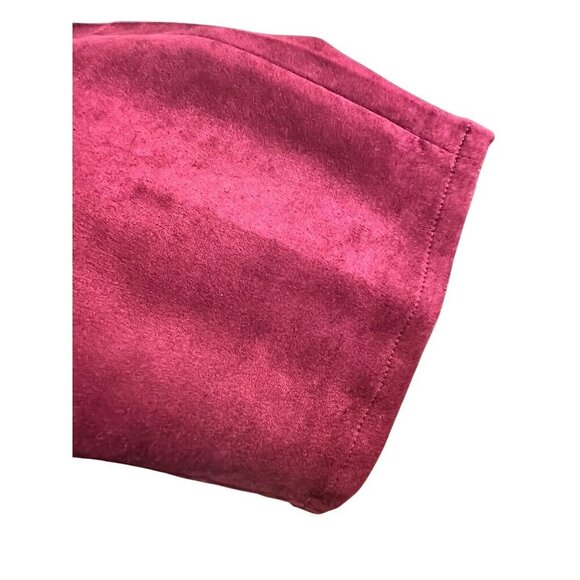 Coldwater Creek Suede Pant 12 Red Wide Leg Festive Classic Chic Preppy Holiday - Picture 3 of 11